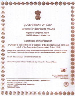 Certificate of Incorporation